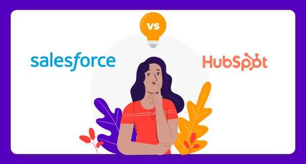 Comparative graphic between HubSpot and Salesforce