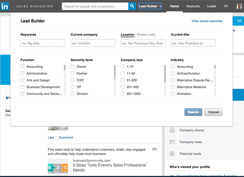 Linkedin Sales Navigator